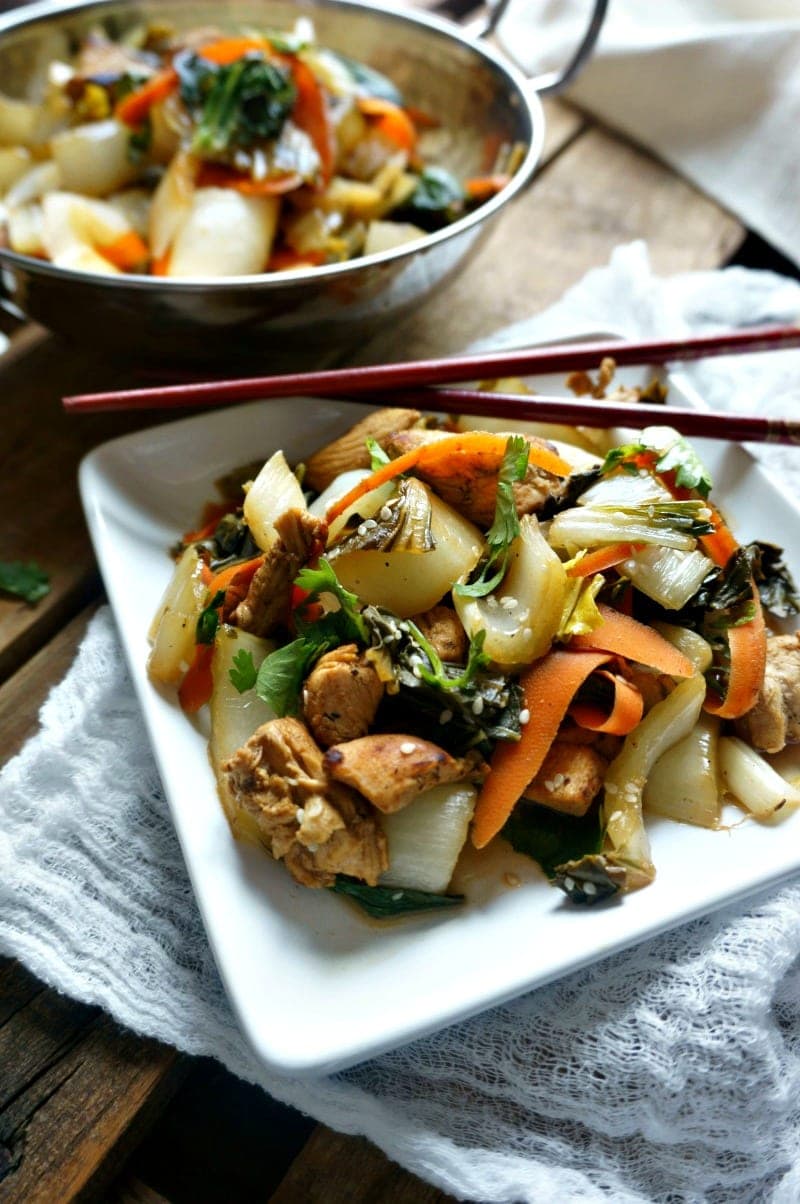 Stir-Fried Chicken and Bok Choy: 15 Minute Healthy Dinner Recipe
