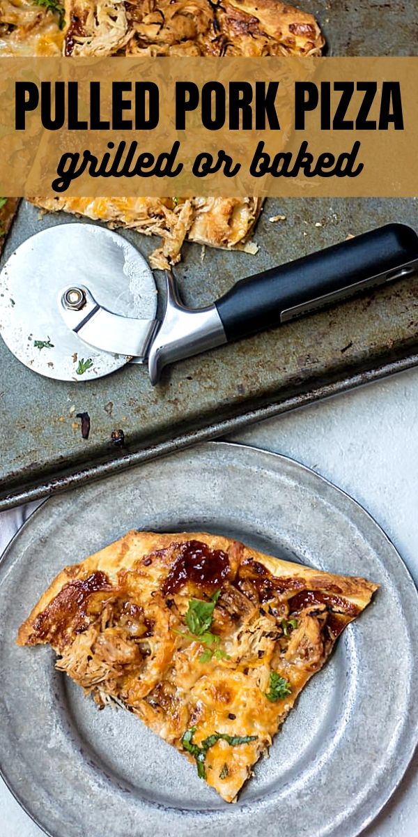 Rethink leftover pulled pork and create a delicious grilled pizza topped with barbecue sauce, pulled pork, sharp cheese, red onion, and cilantro. This Pulled Pork Pizza is incredibly flavorful and easy to make.