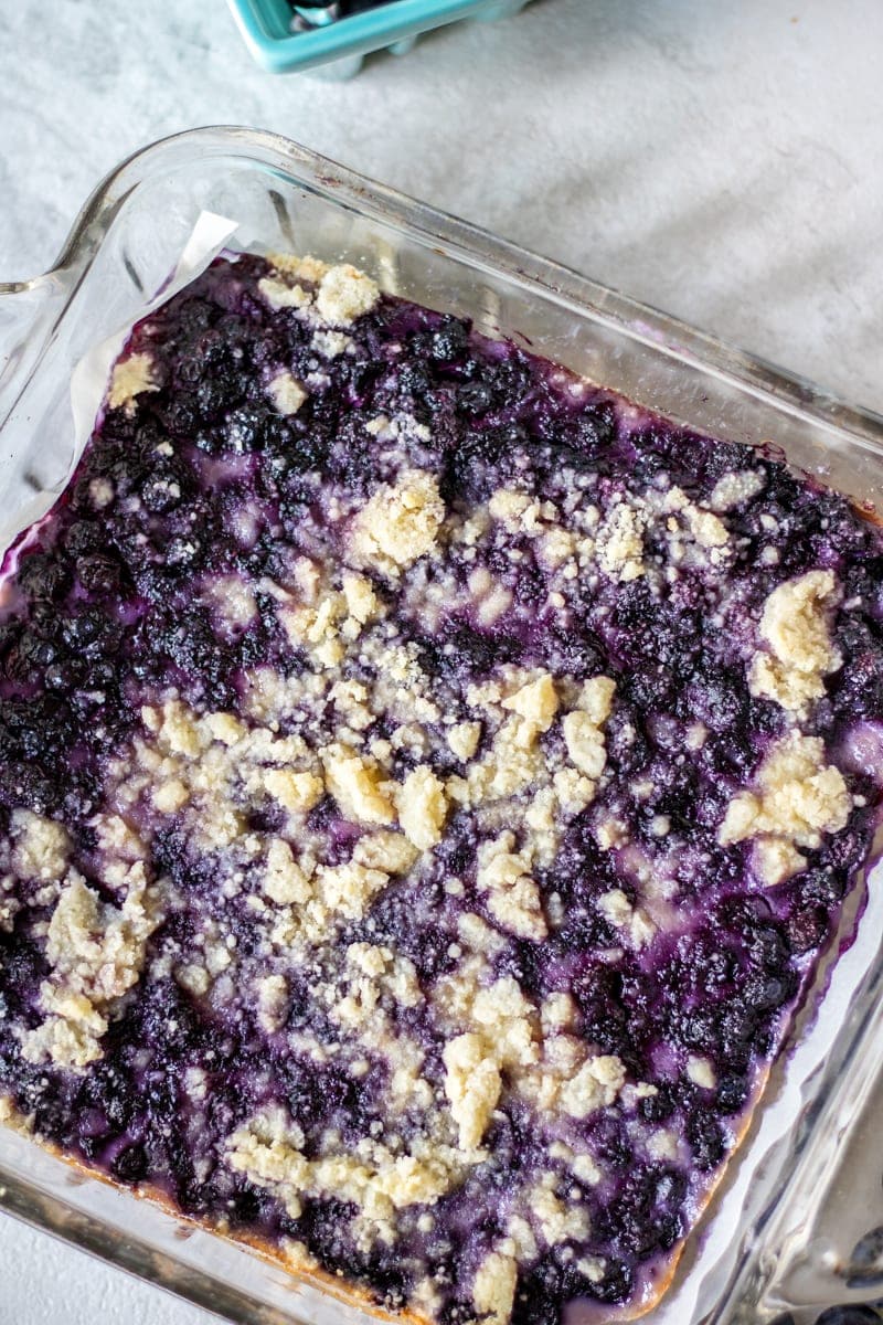 Sour Cream Blueberry Pie Bars: An Easy Version of Blueberry Pie