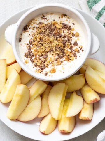 Easy Cream Cheese Apple Dip with apple slices