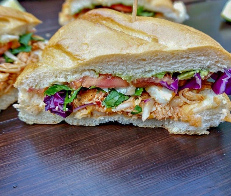 Mexican Chicken Torta Sandwich