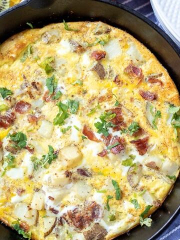 Frittata Baked in Cast Iron Skillet