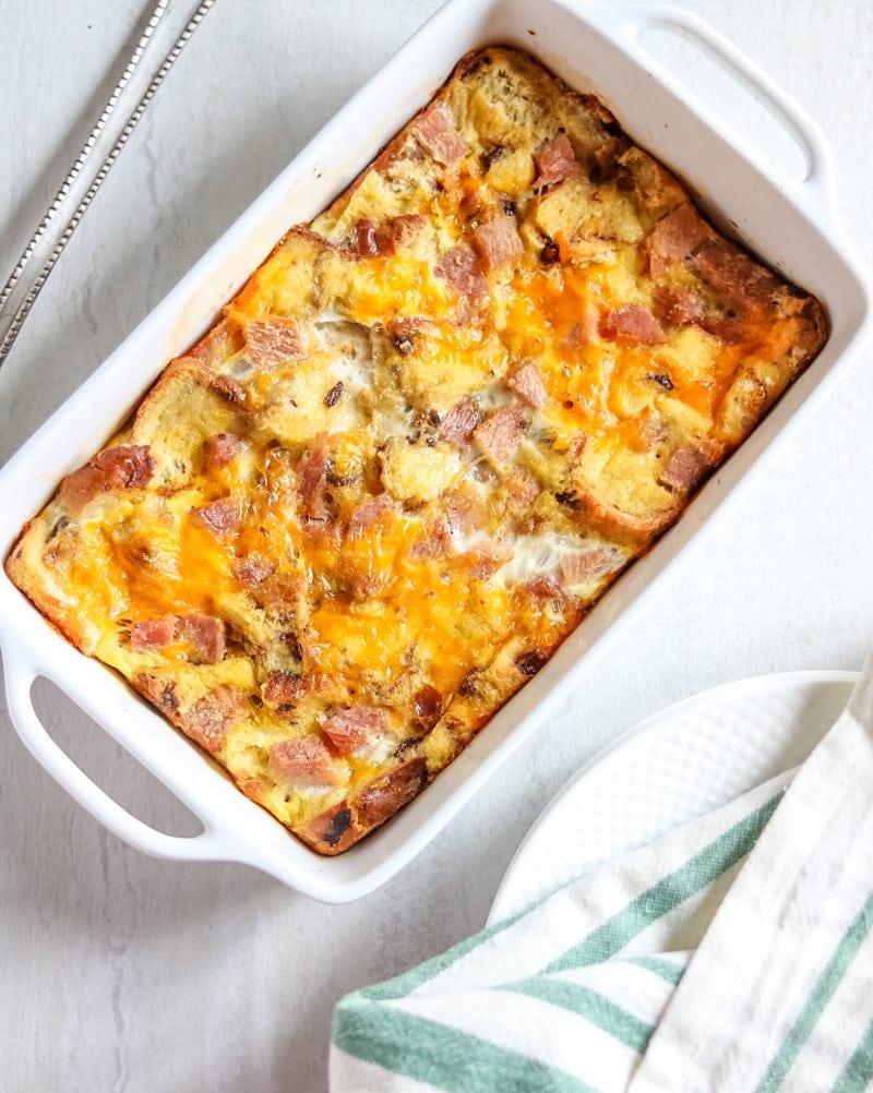Overnight Ham And Egg Breakfast Casserole Easy Breakfast For A Crowd
