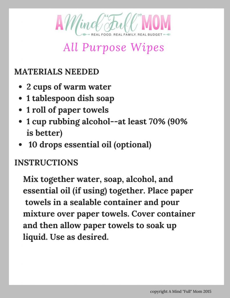 PDF for Homemade All Purpose Wipes