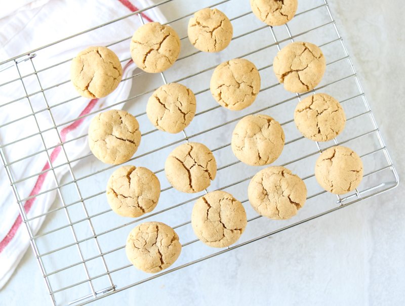 Classic Peanut Butter Cookies on Baking Rack.