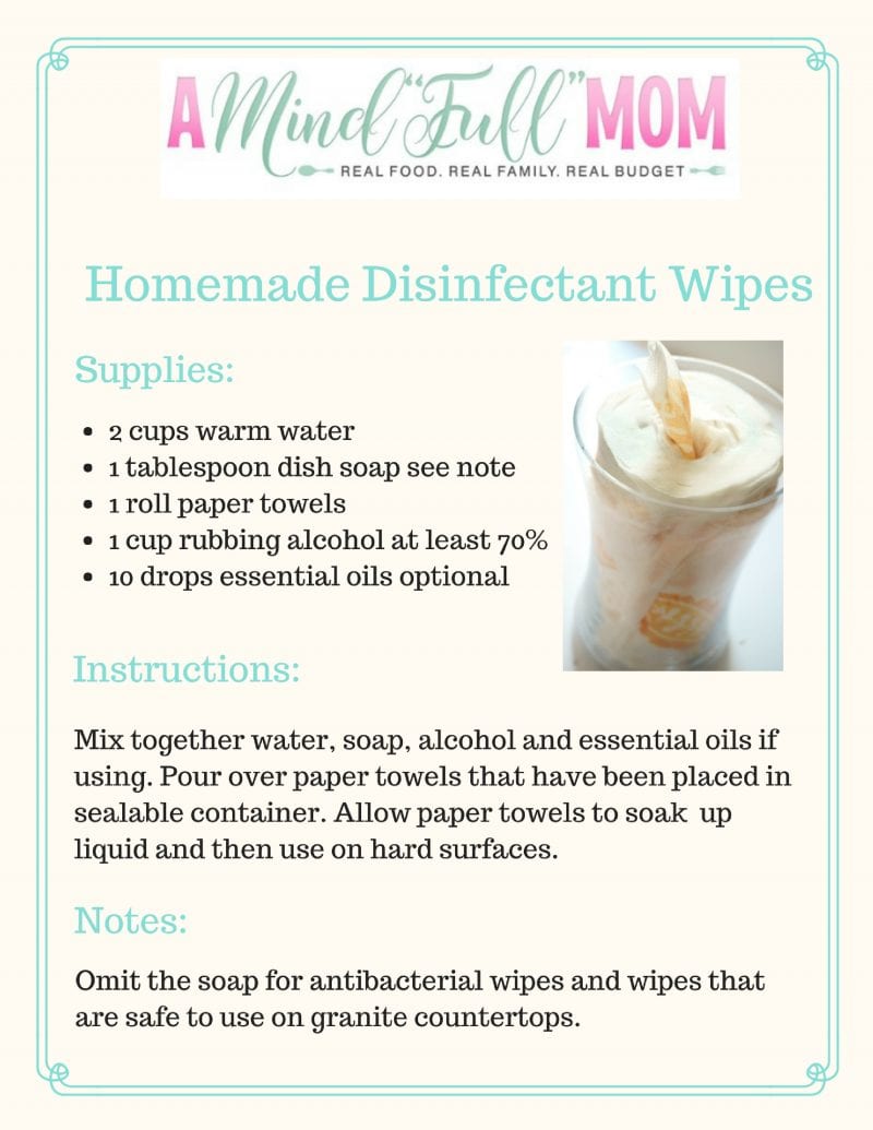 DIY All Natural Disinfectant Wipes - A
