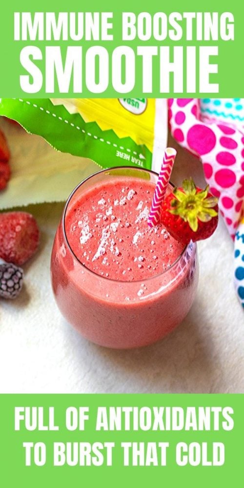 stay healthy this cold and flu season with this delicious immunity boosting smoothie packed full of Vitamin C and antioxidants