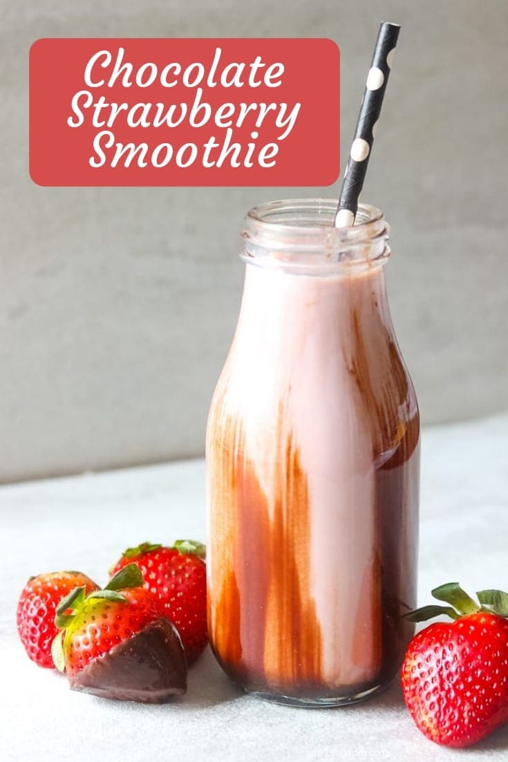This Chocolate Strawberry Smoothie is the BEST Strawberry Smoothie! A creamy strawberry smoothie made with fresh strawberries, yogurt, and milk is taken to a new level when swirled with melted chocolate. Be prepared to be wowed!