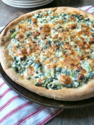 Easy White Pizza with Spinach