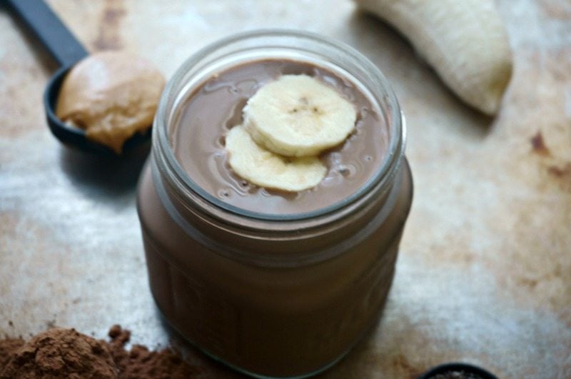 Chocolate Peanut Butter Protein Smoothie: All Natural Protein Shake