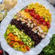 White Platter with Southwest Chicken Salad