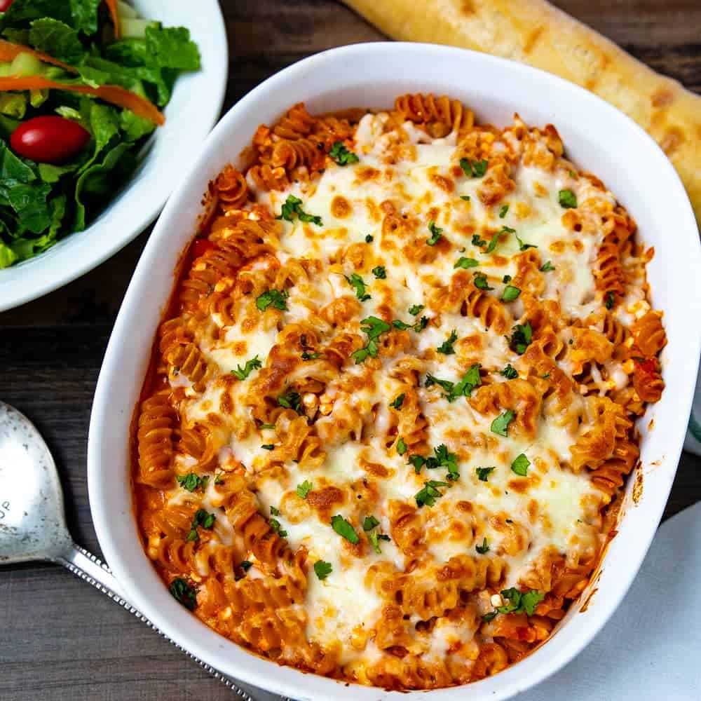 Easy 5 Ingredient Baked Rotini | A Mind 