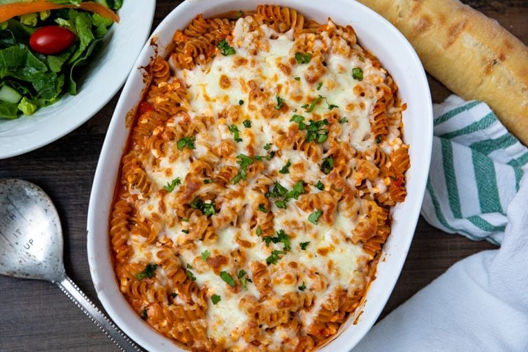 Easy 5 Ingredient Baked Rotini | A Mind 
