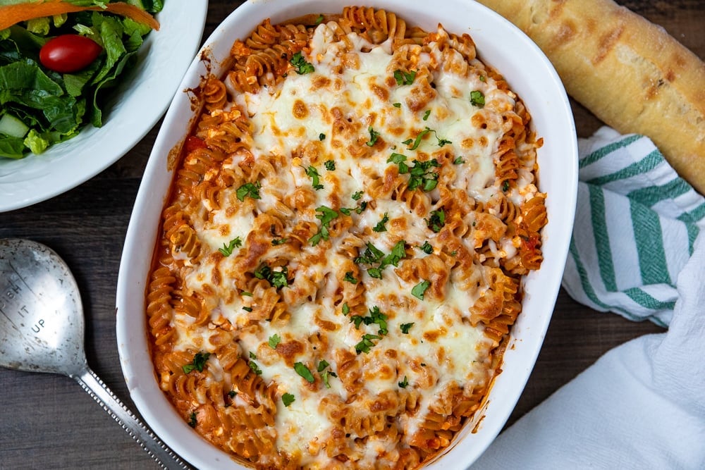 Easy 5 Ingredient Baked Rotini | A Mind "Full" Mom