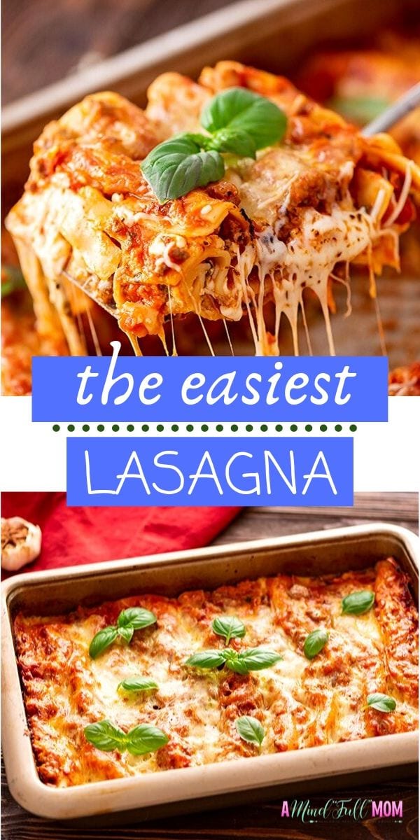 If you are looking for an Easy Lasagna recipe you have just found it! This Easy Homemade Lasagna may not be traditional, but it is still delicious and ready with only minutes of prep work! This homemade lasagna is made without par-boiling the noodles and a simple meat sauce and cottage cheese filling. It is a quick and easy dinner perfect for any family dinner.
