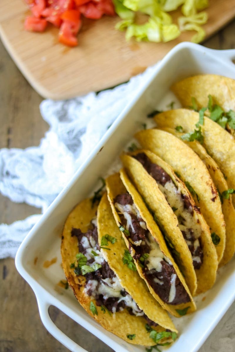 Healthy Black Bean Baked Tacos An Easy 15 Minute Dinner Recipe