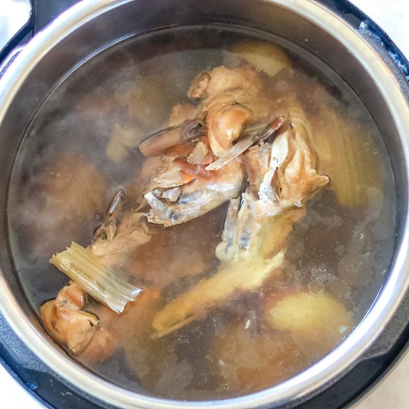Cooked Stock in Instant Pot Before Straining