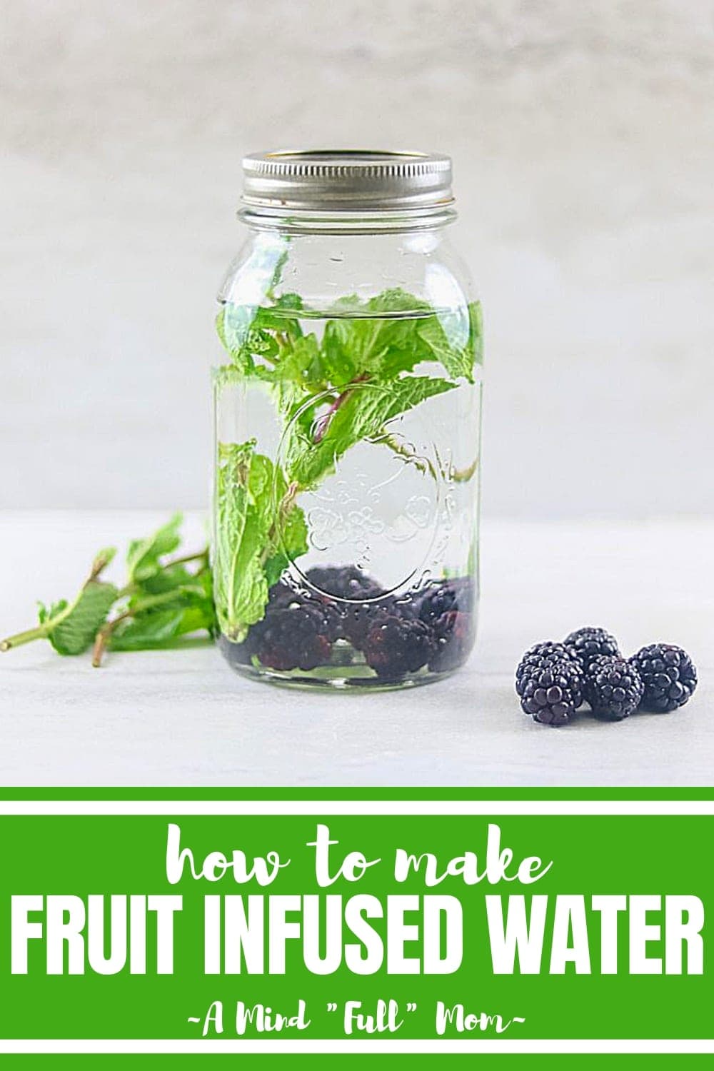 Easily make your own homemade infused waters with these 4 delicious combinations of fruits.  These simple infused water recipes will make drinking your daily water quota a pleasure instead of a chore. Recipe included for Blackberry Mint, Strawberry Cucumber, Orange Blueberry, and Lemon Lime Infused Water.