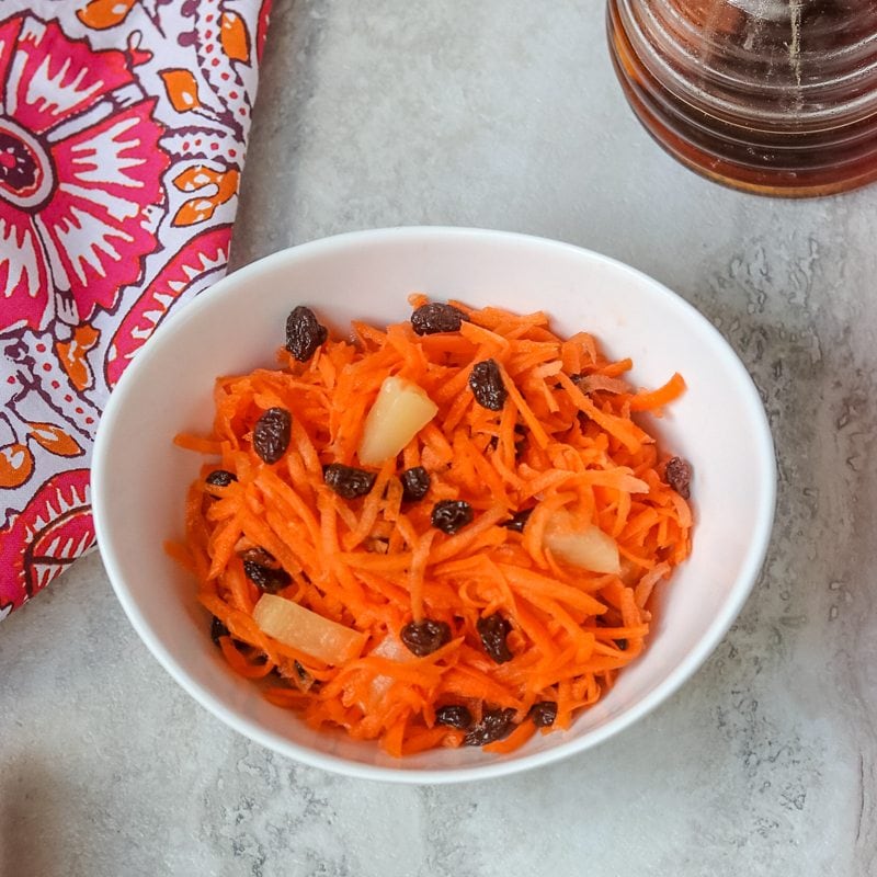 Carrot and Raisin Salad with Pineapples (No Mayo)