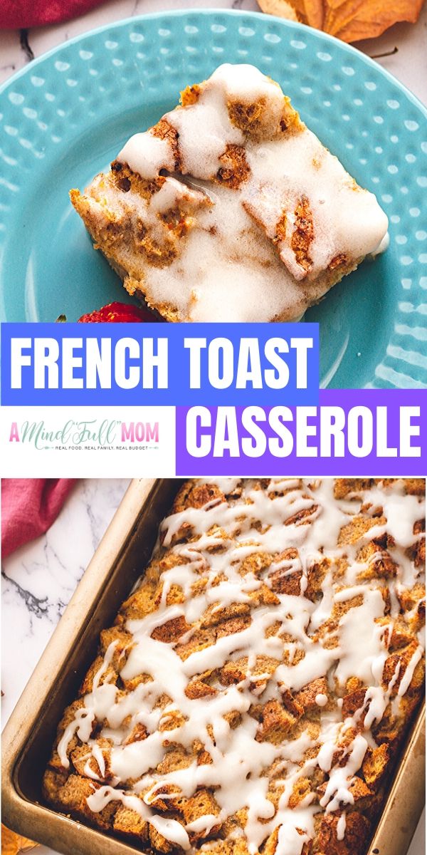 French Toast Casserole is so much easier than French Toast. Prepared overnight with a sweet spiced egg custard, this overnight french toast casserole bakes up to fluffy perfection in the morning. This is one of the easiest ways to serve French Toast and makes a perfect breakfast for a holiday morning or entertaining.  