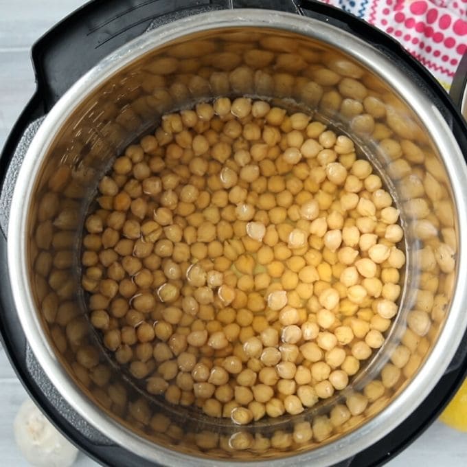 Instant Pot Filled with dried chickpeas