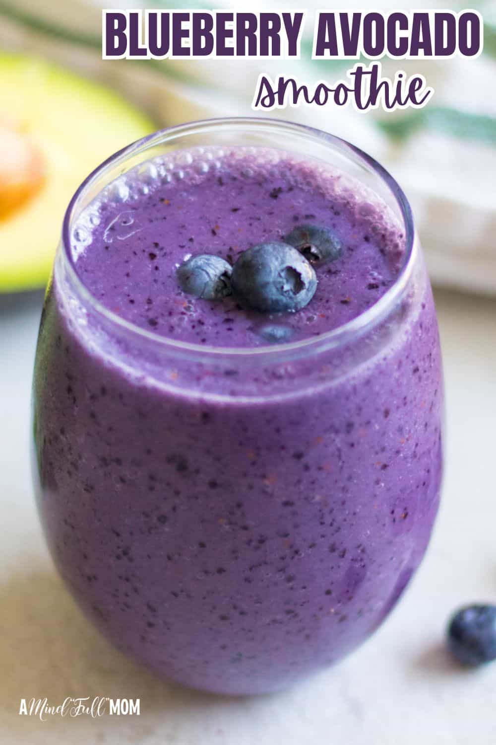 Made with antioxidant rich blueberries and creamy avocado, this Blueberry Avocado Smoothie is both delicious and nutritious.