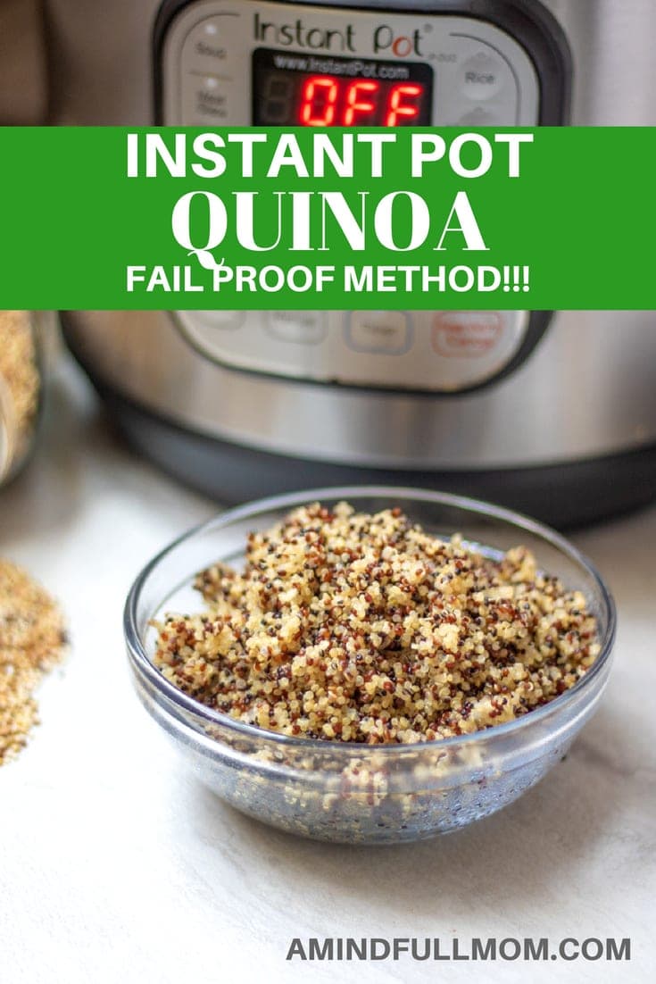 This is the method for PERFECT Instant Pot Quinoa. Follow these fail-proof instructions and you are guaranteed to have fluffy, tender quinoa every single time. #instantpot #quinoa #glutenfree #easyrecipe #pressurecooker