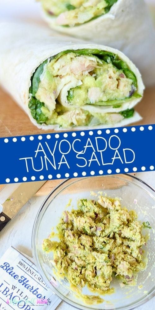 This easy Avocado Tuna Salad is the BEST recipe for Tuna Salad! Fresh avocado, lime, jalapeno, and cilantro create the base for a fresh and wholesome tuna salad that is perfect for wraps, sandwiches or to eat alone.