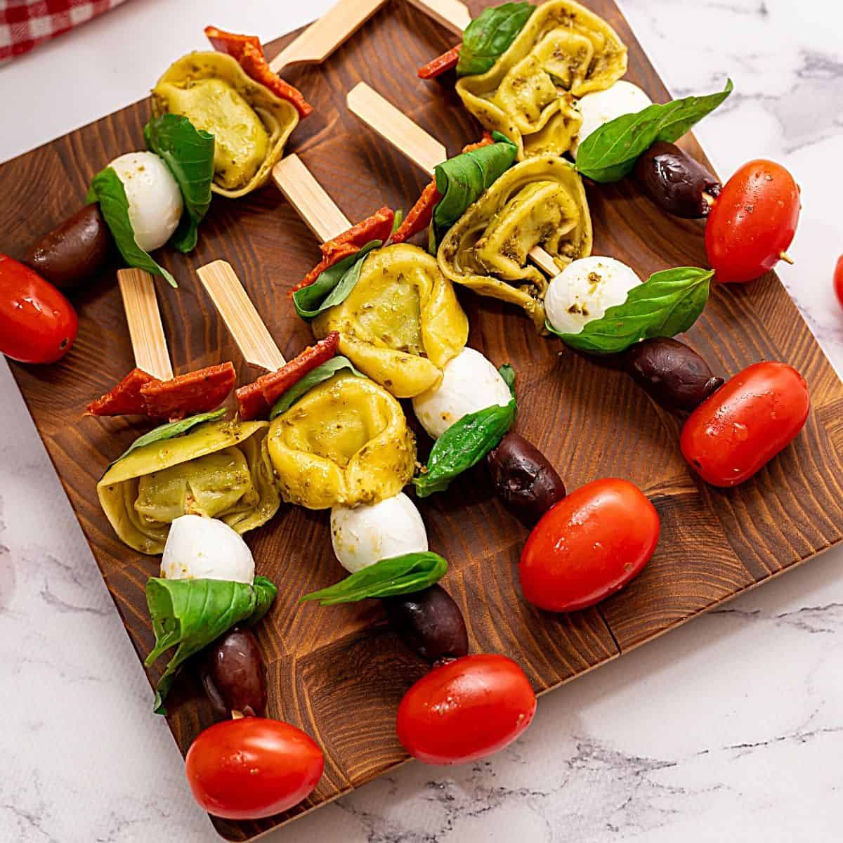 Easy Antipasto Skewers with Tortellini | A Mind &amp;quot;Full&amp;quot; Mom