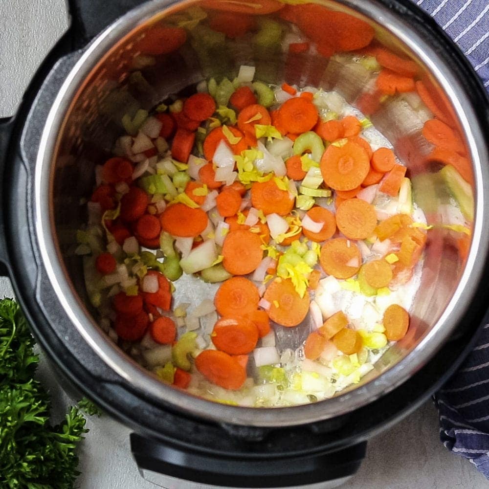Carrots and Onions in Pressure Cooker