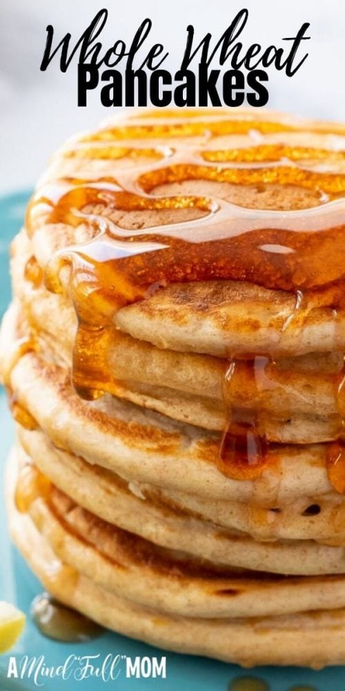 Made with 100% whole wheat flour, these pancakes are everything a good pancake should be--light, fluffy, and delicious, thanks to a few trade secrets. These healthy pancakes make a perfect weekend breakfast and also freeze great for a quick weekday breakfast. 