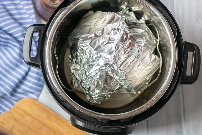 Honey Baked Ham in Pressure Cooker wrapped in Foil