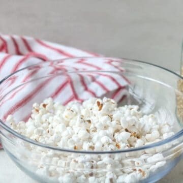 Bowl of Homemade Microwave Popcorn