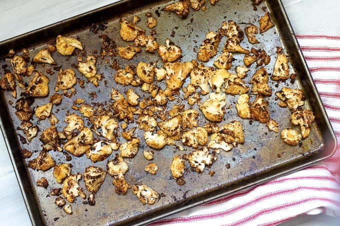 Sheet Pan with Roasted Mexican Cauliflower
