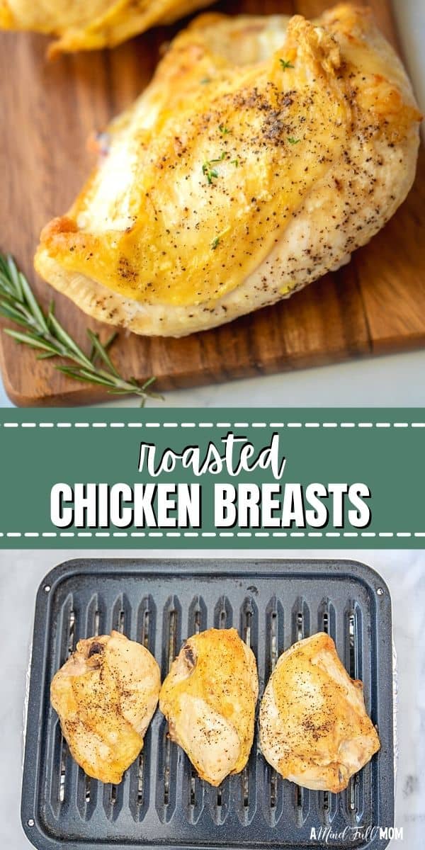 This Split Chicken Breast recipe delivers flavorful, juicy, roasted chicken breast with minimal prep and ingredients. It is the perfect chicken to use for any recipe calling for cooked chicken OR just a delicious, easy, dinner recipe.