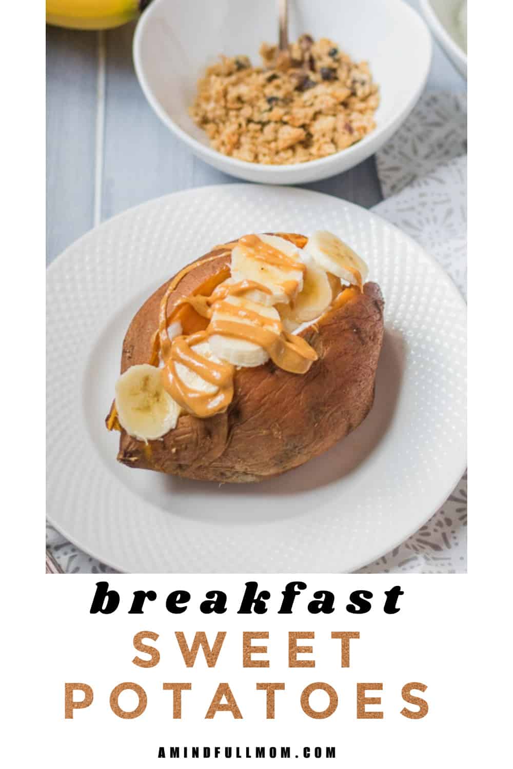 Loaded Breakfast Sweet Potatoes are one of the easiest, healthiest, and most satisfying breakfast recipes. Whether topping with fruit and yogurt or eggs and sausage, you will love how healthy and filling Breakfast Sweet Potatoes are! They are also a great recipe to prep ahead for quick and easy breakfasts perfect for busy mornings. 