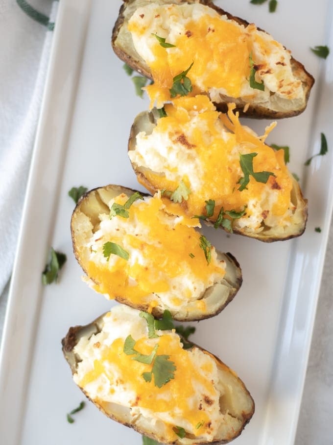 Baked Potato Stuffed with Sour Cream and cheese
