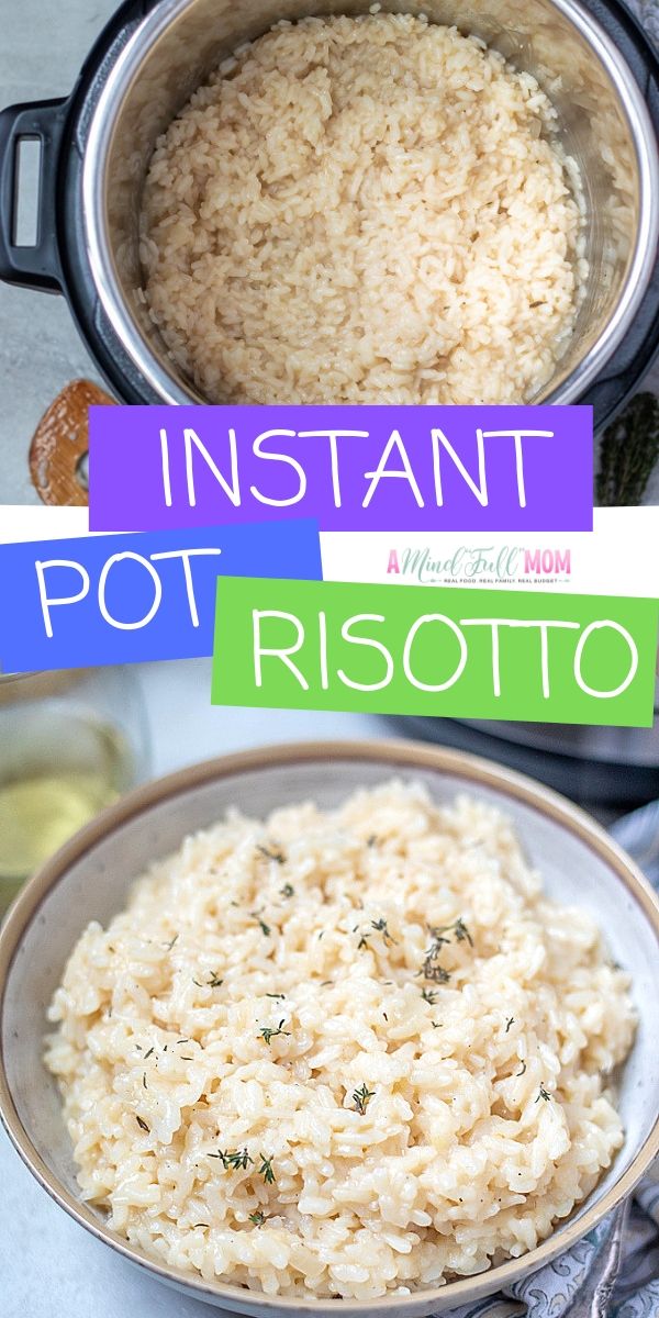 Instant Pot Risotto is the PERFECT method for making risotto. Creamy, cheesy, and full of flavor this EASY risotto recipe makes an impressive side dish or a hearty meatless dinner recipe. 