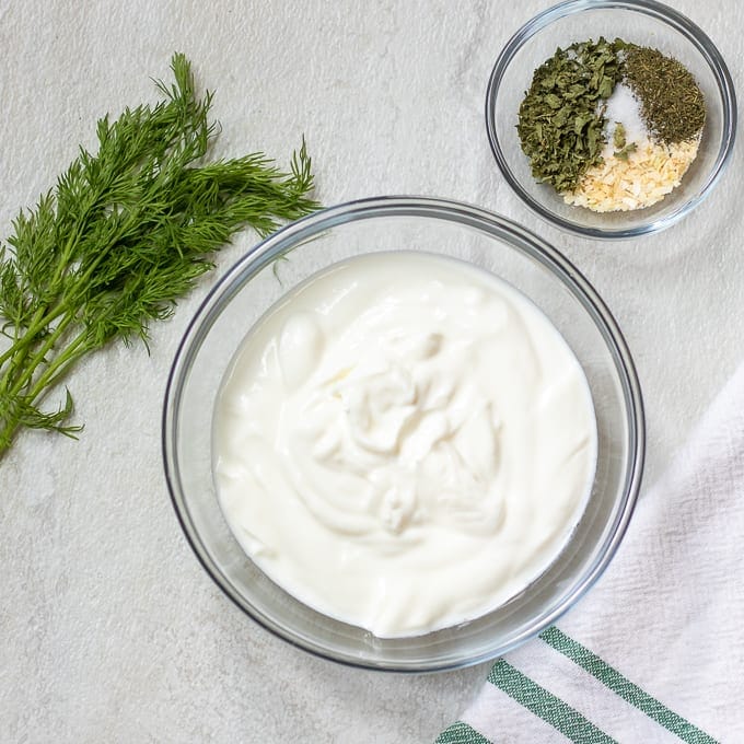 Ingredients for Dill Dip