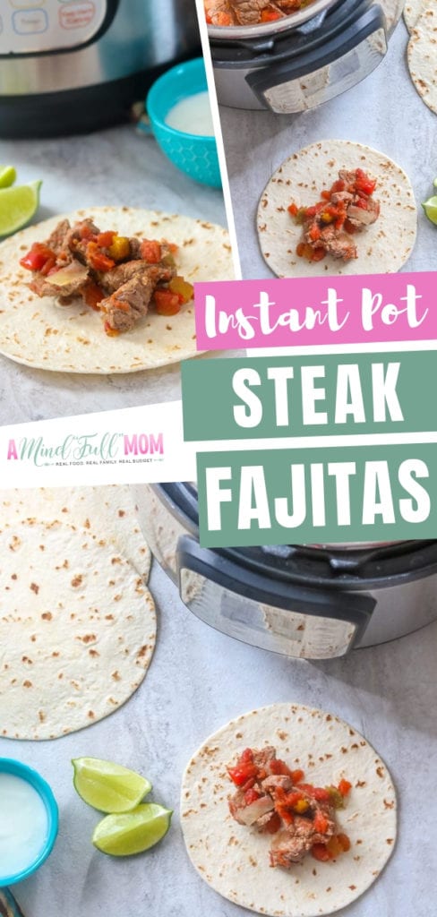 Tender steak fajitas with the help of your pressure cooker! This Instant Pot Steak Fajitas recipe is so easy and ready in less than 30 minutes. Make this simple Mexican dinner for the family!