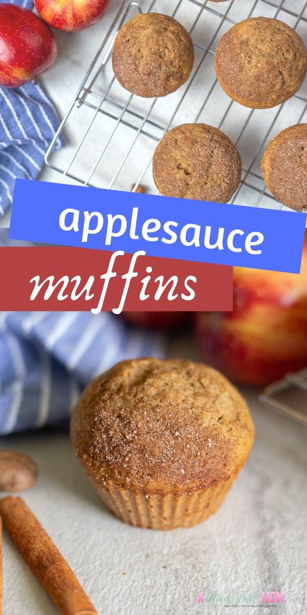 These moist applesauce muffins have a delicious apple cinnamon flavor and are sweetened with applesauce. They're the perfect easy muffin recipe, and the cinnamon sugar topping makes them extra drool-worthy.