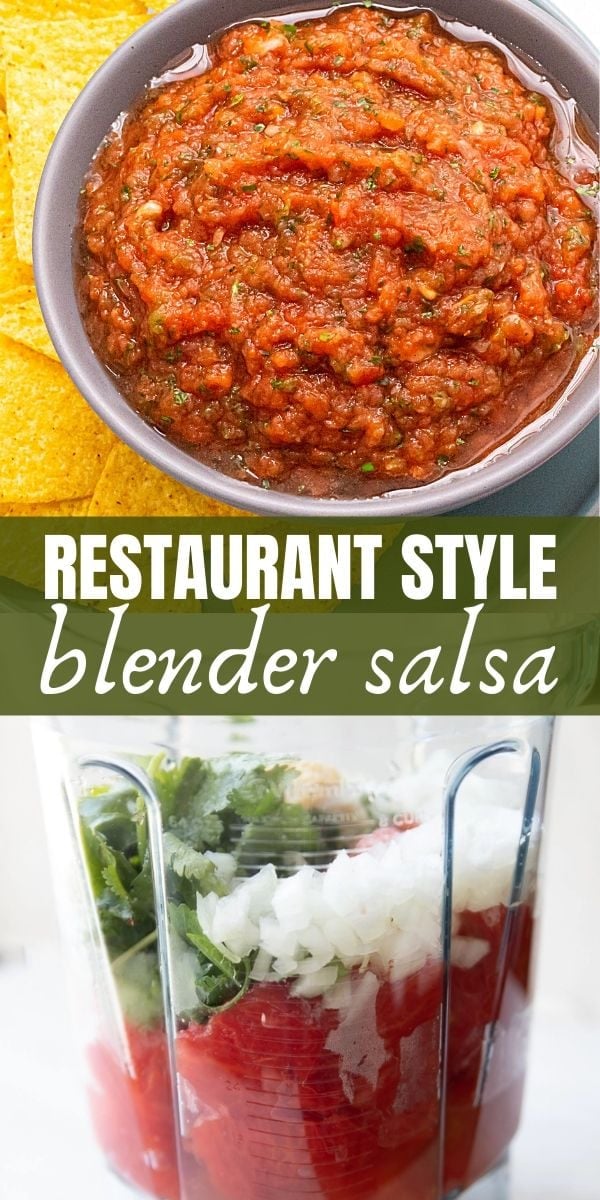 Fresh Homemade Salsa comes together in minutes in the blender. This Salsa recipe is easy to make and is the perfect party appetizer. 
