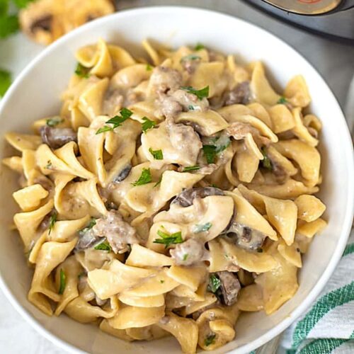 Instant Pot Stroganoff with Ground Beef (No Canned Soups!)