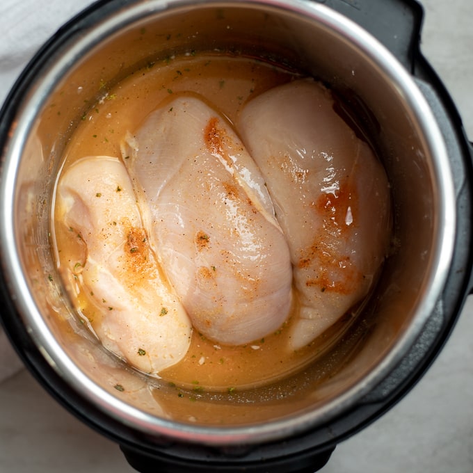 Chicken Breasts in Instant Pot with Buffalo Sauce