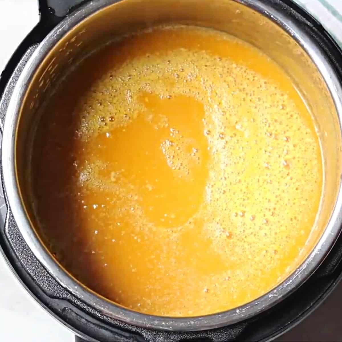 Squash Soup blended in instant pot. 