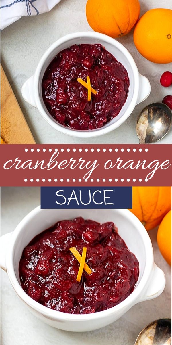 Made with only 5 ingredients and in less than 30 minutes, Cranberry Orange Sauce is the best recipe for homemade cranberry sauce! Sweetened with maple syrup and flavored with oranges, this easy recipe will add the perfect zing to your Holiday meal, without being cloyingly sweet.