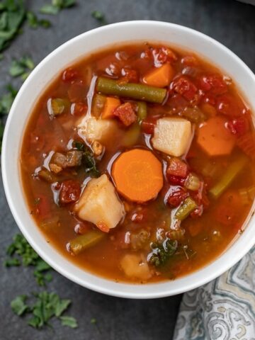 Bowl of Vegetable Soup