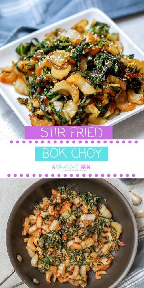 Stir Fried Bok Choy is one of the easiest, most flavorful side dish vegetable recipes. Quickly sauteed and then glazed in a rich, garlicky, maple soy sauce, Bok Choy makes a flavor packed side dish that is ready in just 10 minutes! This is a perfect vegetable side dish to pair with any dinner!