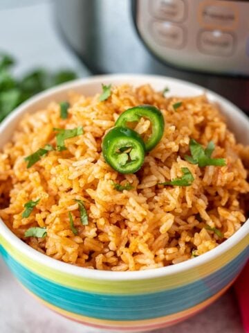Bowl of Instant Pot Mexican Rice