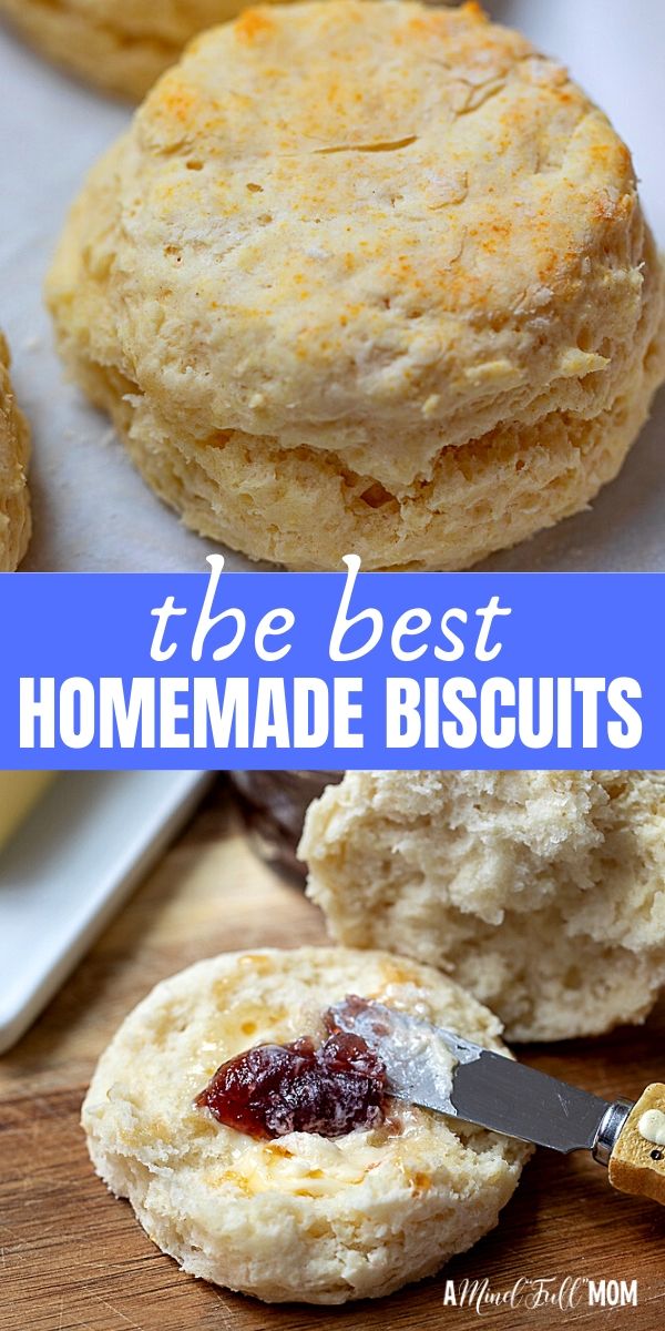 This is the best recipe for homemade biscuits. The dough comes together quickly and the biscuits bake up to fluffy, golden perfection. These Buttermilk Biscuits have a perfect crumb and are light, tender, and full of flavor. Whether slathered with jelly, used as a breakfast sandwich, served with soup, or use to serve sausage gravy, this recipe for biscuits is nearly as easy as opening a can of biscuits but tastes a million times better!